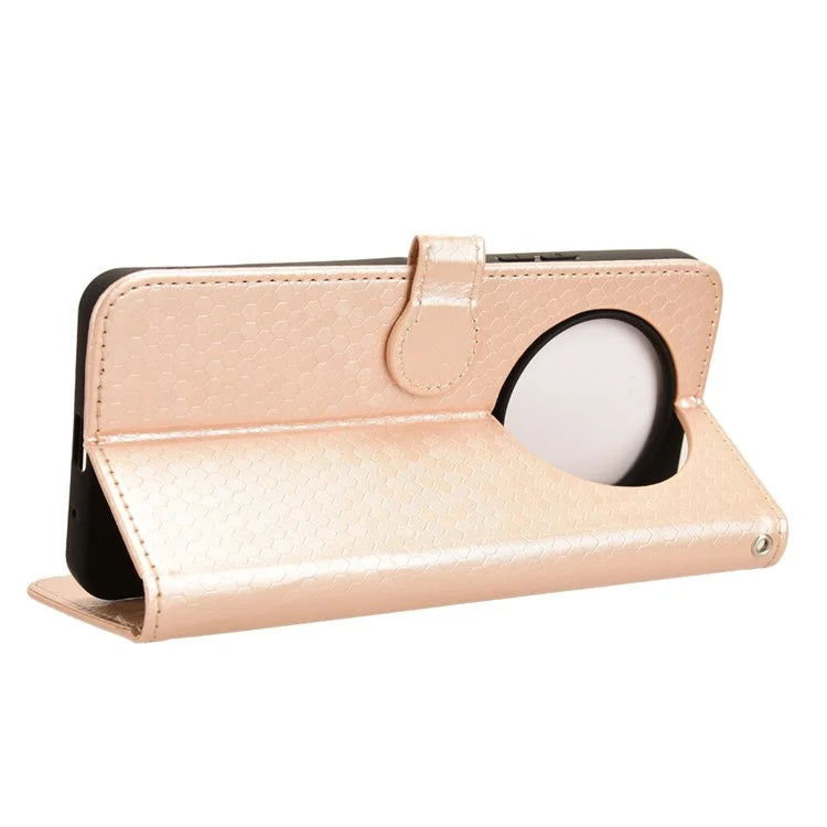 For Xiaomi Redmi A3 Case Dots Imprinted PU Leather Viewing Stand Phone Cover