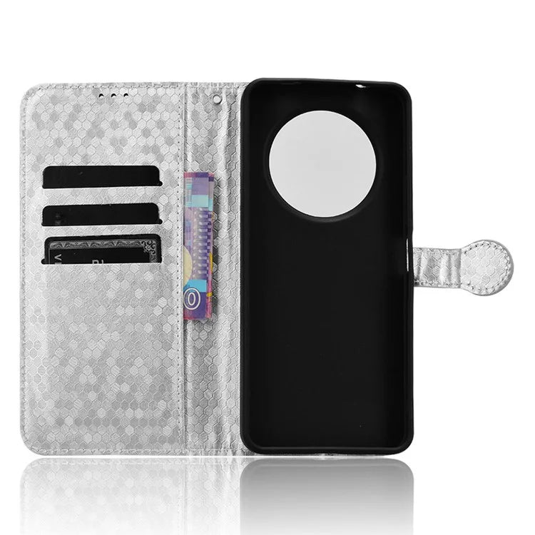 For Xiaomi Redmi A3 Case Dots Imprinted PU Leather Viewing Stand Phone Cover