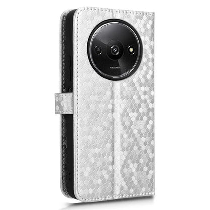 For Xiaomi Redmi A3 Case Dots Imprinted PU Leather Viewing Stand Phone Cover