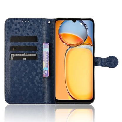 For Xiaomi Redmi 13C 4G / Poco C65 4G Phone Case Leather Viewing Stand Cover with Imprinted Dots