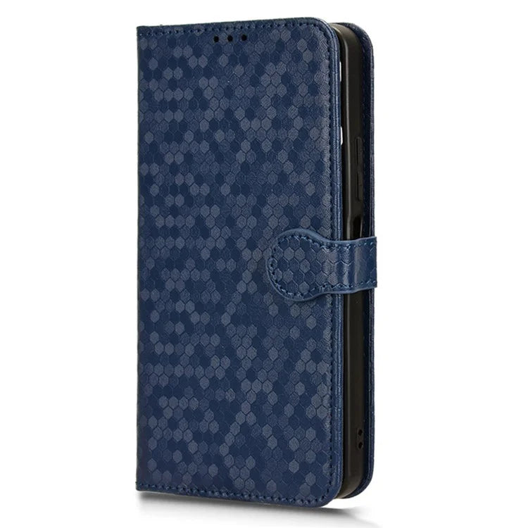 For Xiaomi Redmi 13C 4G / Poco C65 4G Phone Case Leather Viewing Stand Cover with Imprinted Dots