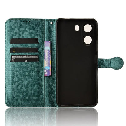For Xiaomi Redmi 13C 4G / Poco C65 4G Phone Case Leather Viewing Stand Cover with Imprinted Dots