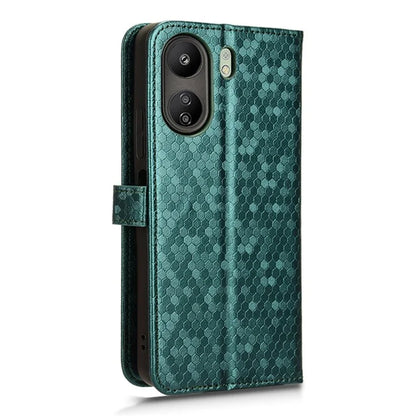For Xiaomi Redmi 13C 4G / Poco C65 4G Phone Case Leather Viewing Stand Cover with Imprinted Dots