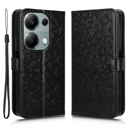 For Xiaomi Redmi Note 13 Pro 4G / Poco M6 Pro 4G Wallet Case Dots Imprinted Magnetic Closing Phone Cover