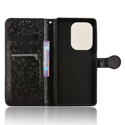 For Xiaomi Redmi Note 13 Pro 4G / Poco M6 Pro 4G Wallet Case Dots Imprinted Magnetic Closing Phone Cover