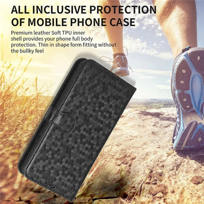 For Xiaomi Redmi Note 13 Pro 4G / Poco M6 Pro 4G Wallet Case Dots Imprinted Magnetic Closing Phone Cover