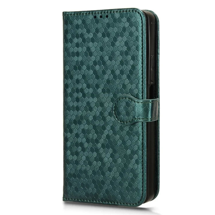 For Xiaomi Redmi Note 13 Pro 4G / Poco M6 Pro 4G Wallet Case Dots Imprinted Magnetic Closing Phone Cover