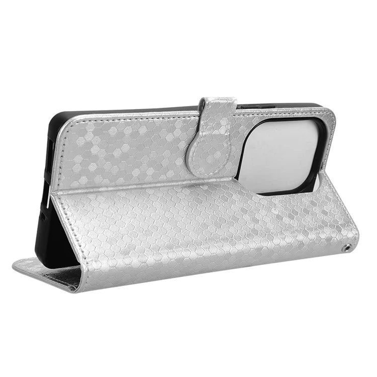 For Xiaomi Redmi Note 13 Pro 4G / Poco M6 Pro 4G Wallet Case Dots Imprinted Magnetic Closing Phone Cover