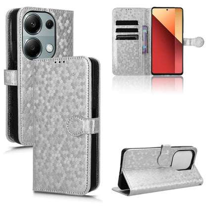 For Xiaomi Redmi Note 13 Pro 4G / Poco M6 Pro 4G Wallet Case Dots Imprinted Magnetic Closing Phone Cover