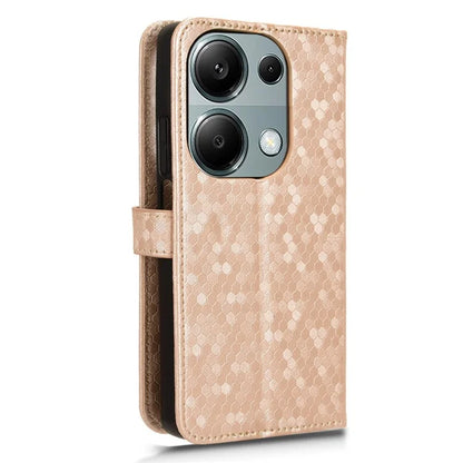 For Xiaomi Redmi Note 13 Pro 4G / Poco M6 Pro 4G Wallet Case Dots Imprinted Magnetic Closing Phone Cover
