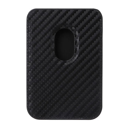 For iPhone 13 Pro Card Holder Case Carbon Fiber PU Covered Hybrid Phone Case Compatible with MagSafe