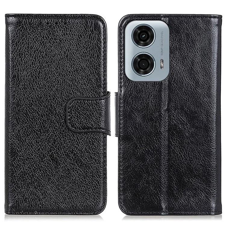 For Motorola Moto G24 Power Phone Case Card Slot Stand Split Leather Nappa Texture Phone Cover