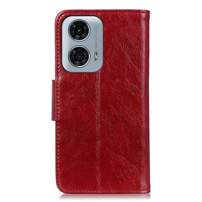 For Motorola Moto G24 Power Phone Case Card Slot Stand Split Leather Nappa Texture Phone Cover