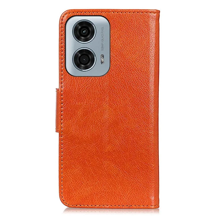 For Motorola Moto G24 Power Phone Case Card Slot Stand Split Leather Nappa Texture Phone Cover