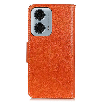 For Motorola Moto G24 Power Phone Case Card Slot Stand Split Leather Nappa Texture Phone Cover