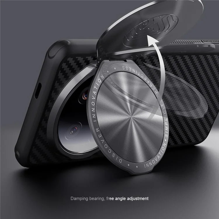 NILLKIN Carboprof Case for Xiaomi 14 Ultra Case Camera Kickstand Cover TPU+Aramid Fiber Phone Shell
