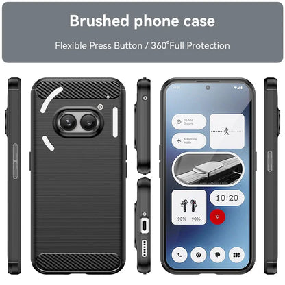 For Nothing Phone (2a) Case Carbon Fiber Texture Phone TPU Cover