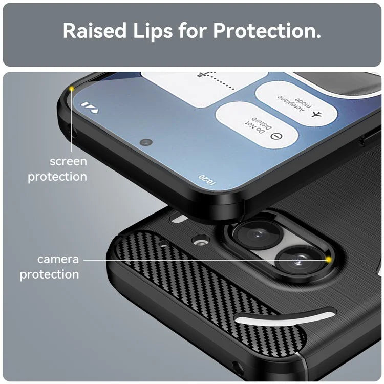 For Nothing Phone (2a) Case Carbon Fiber Texture Phone TPU Cover