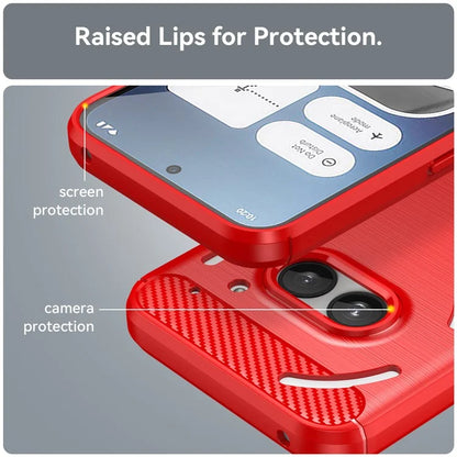 For Nothing Phone (2a) Case Carbon Fiber Texture Phone TPU Cover