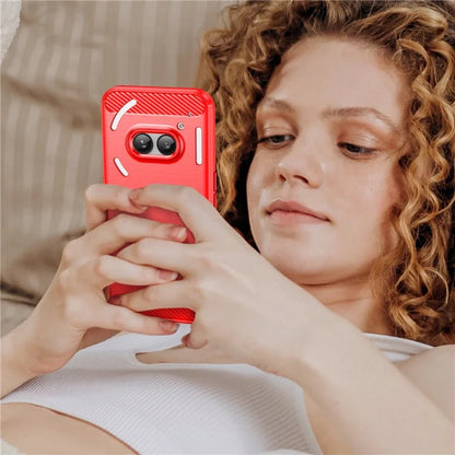 For Nothing Phone (2a) Case Carbon Fiber Texture Phone TPU Cover