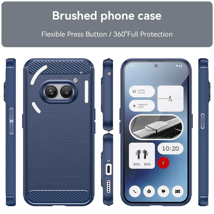 For Nothing Phone (2a) Case Carbon Fiber Texture Phone TPU Cover