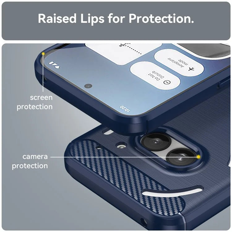 For Nothing Phone (2a) Case Carbon Fiber Texture Phone TPU Cover