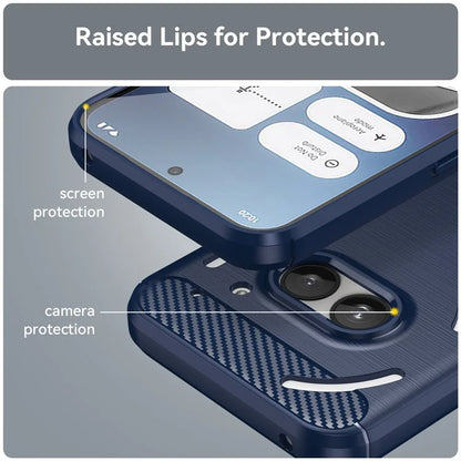 For Nothing Phone (2a) Case Carbon Fiber Texture Phone TPU Cover