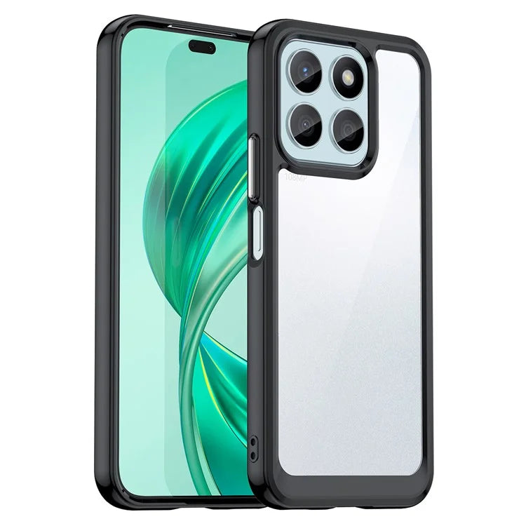 For Honor X8b 4G Phone Case TPU Frame Clear Acrylic Bump Proof Back Cover