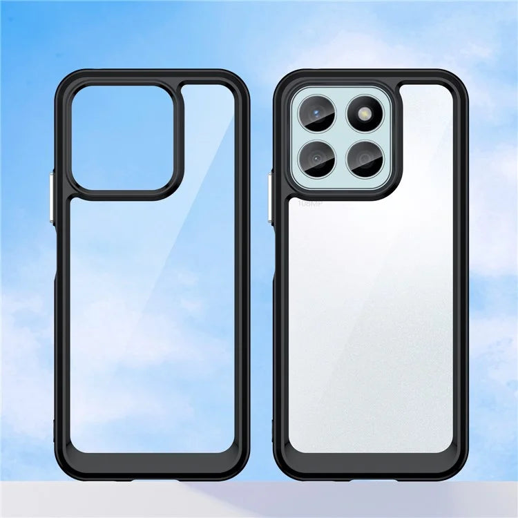 For Honor X8b 4G Phone Case TPU Frame Clear Acrylic Bump Proof Back Cover