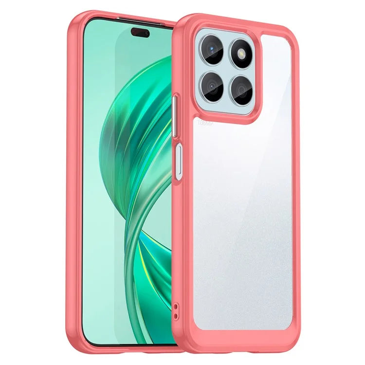 For Honor X8b 4G Phone Case TPU Frame Clear Acrylic Bump Proof Back Cover