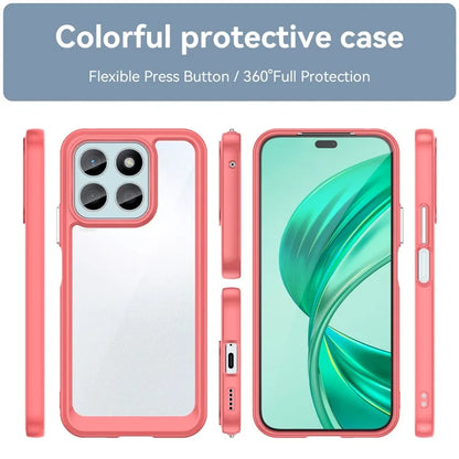 For Honor X8b 4G Phone Case TPU Frame Clear Acrylic Bump Proof Back Cover