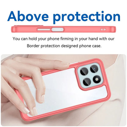 For Honor X8b 4G Phone Case TPU Frame Clear Acrylic Bump Proof Back Cover