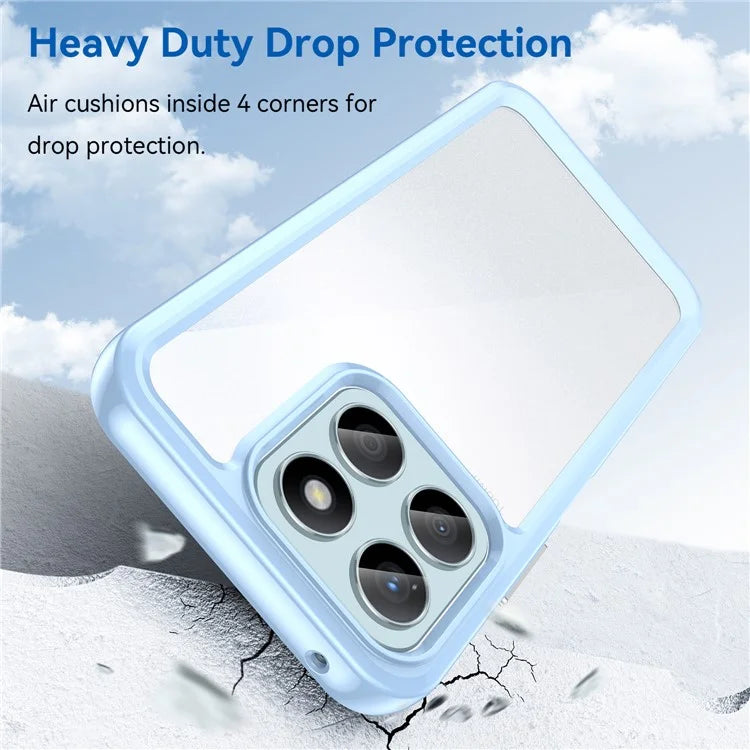 For Honor X8b 4G Phone Case TPU Frame Clear Acrylic Bump Proof Back Cover