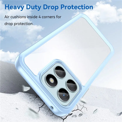 For Honor X8b 4G Phone Case TPU Frame Clear Acrylic Bump Proof Back Cover