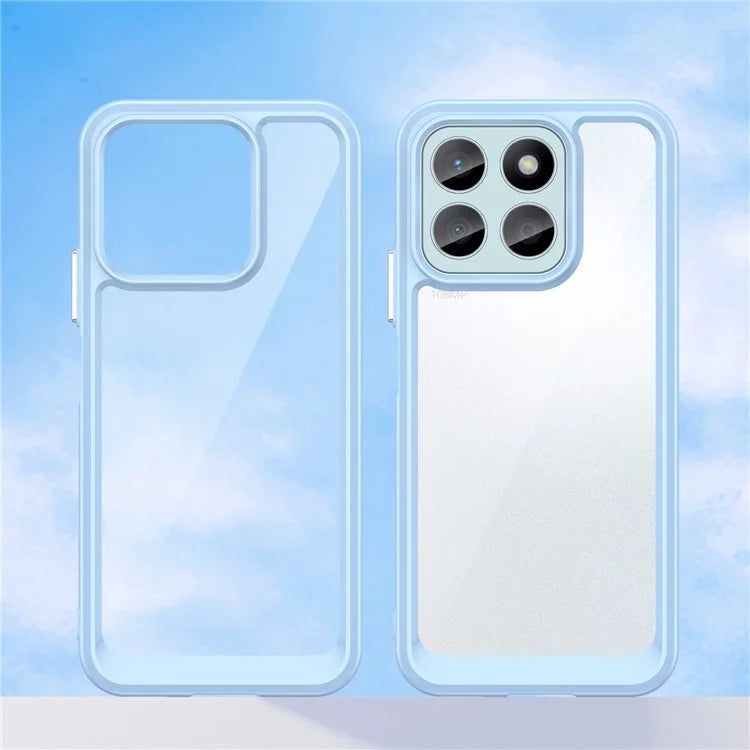 For Honor X8b 4G Phone Case TPU Frame Clear Acrylic Bump Proof Back Cover