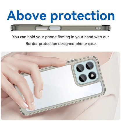 For Honor X8b 4G Phone Case TPU Frame Clear Acrylic Bump Proof Back Cover