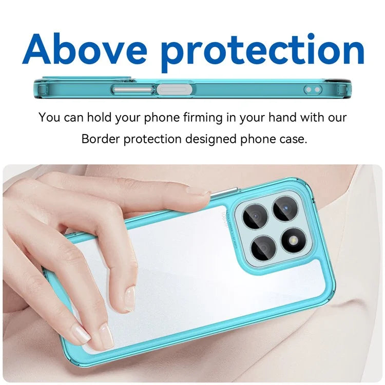 For Honor X8b 4G Phone Case TPU Frame Clear Acrylic Bump Proof Back Cover