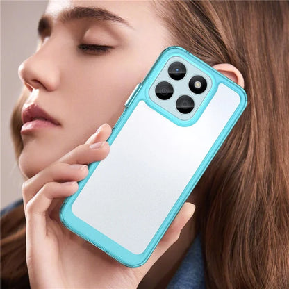 For Honor X8b 4G Phone Case TPU Frame Clear Acrylic Bump Proof Back Cover