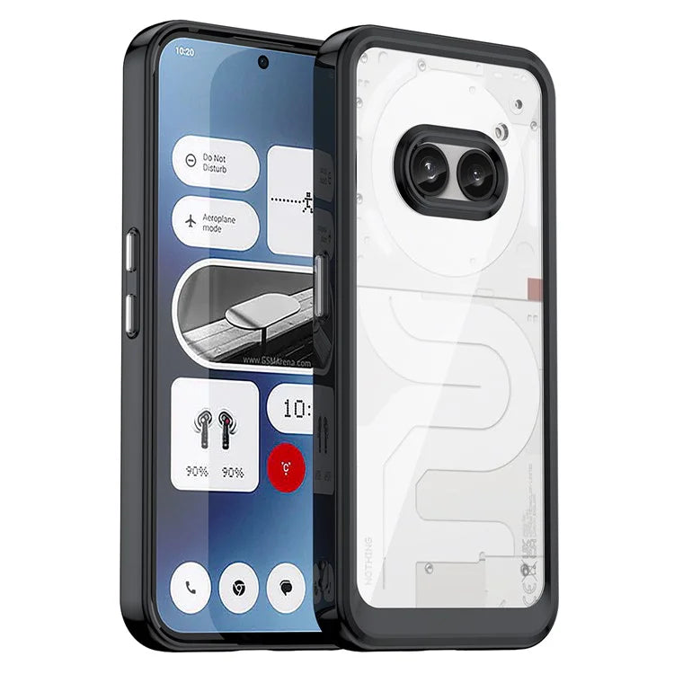 For Nothing Phone (2a) Case Drop-proof TPU Frame Clear Acrylic Protective Shell