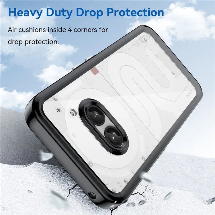 For Nothing Phone (2a) Case Drop-proof TPU Frame Clear Acrylic Protective Shell