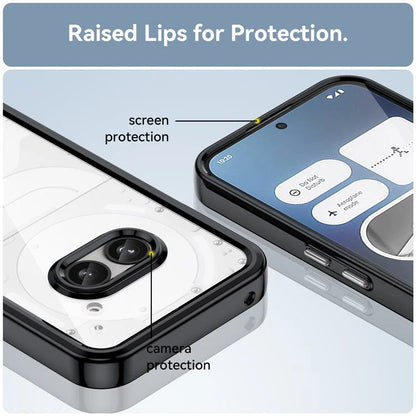 For Nothing Phone (2a) Case Drop-proof TPU Frame Clear Acrylic Protective Shell