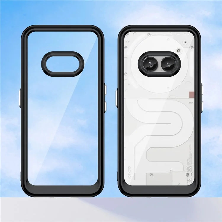 For Nothing Phone (2a) Case Drop-proof TPU Frame Clear Acrylic Protective Shell