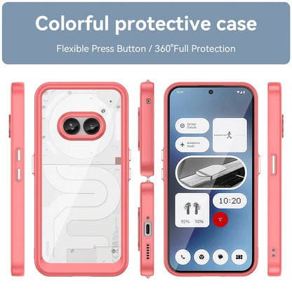 For Nothing Phone (2a) Case Drop-proof TPU Frame Clear Acrylic Protective Shell