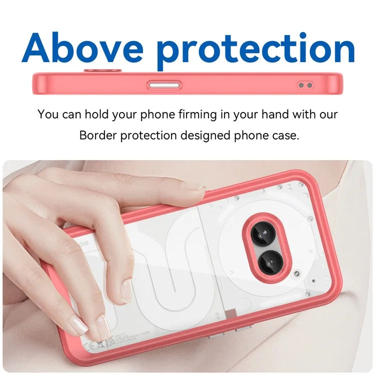 For Nothing Phone (2a) Case Drop-proof TPU Frame Clear Acrylic Protective Shell