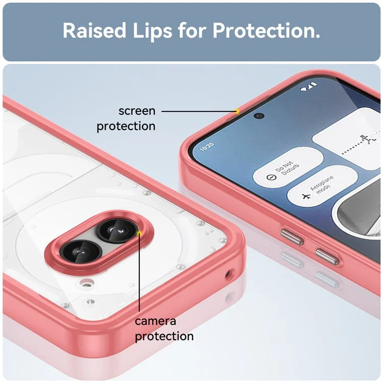 For Nothing Phone (2a) Case Drop-proof TPU Frame Clear Acrylic Protective Shell