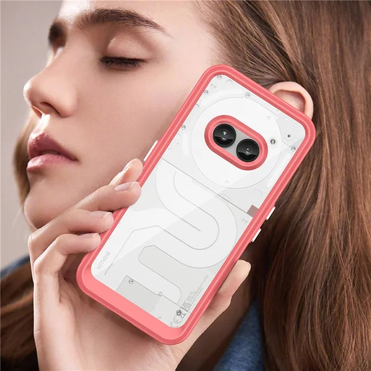 For Nothing Phone (2a) Case Drop-proof TPU Frame Clear Acrylic Protective Shell