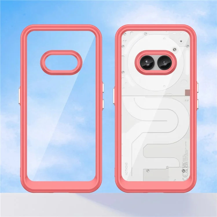 For Nothing Phone (2a) Case Drop-proof TPU Frame Clear Acrylic Protective Shell