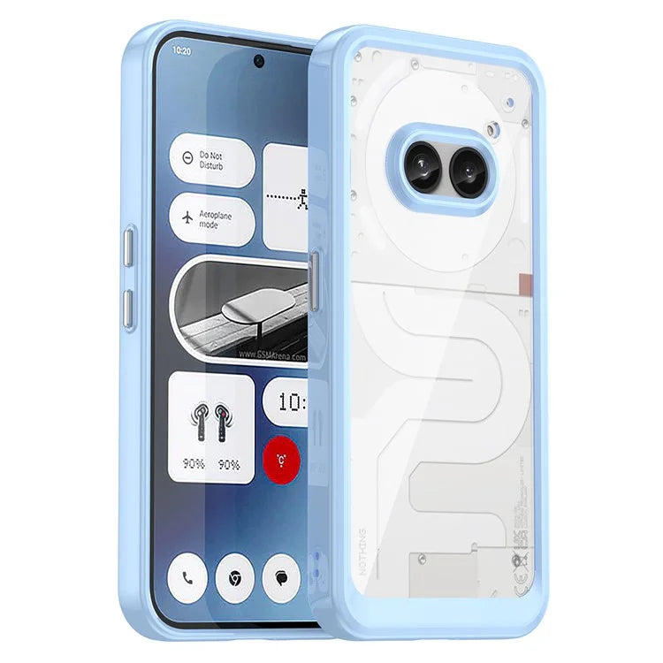 For Nothing Phone (2a) Case Drop-proof TPU Frame Clear Acrylic Protective Shell