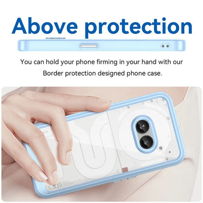 For Nothing Phone (2a) Case Drop-proof TPU Frame Clear Acrylic Protective Shell