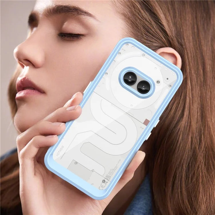 For Nothing Phone (2a) Case Drop-proof TPU Frame Clear Acrylic Protective Shell